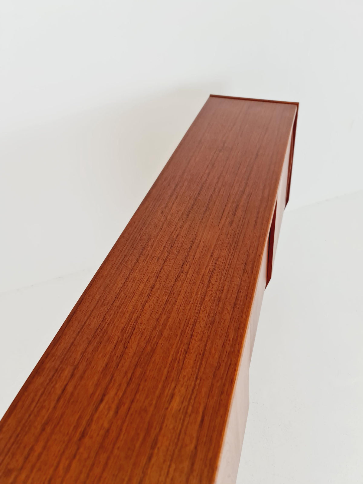Mid-Century Modern Teak Highboard with Curved Bow-Front Profile | Danish Modern Credenza1960s