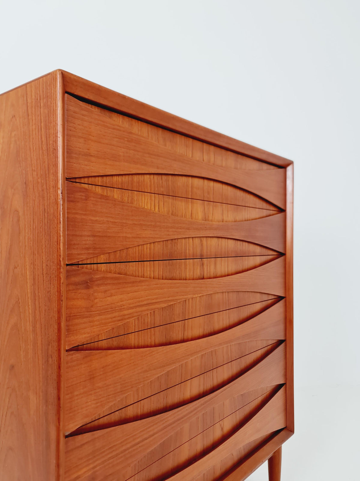 Rare Midcentury danish Teak drawer dresser /6 drawers by Arne Vodder for Niels Clausen ,odense , 1960s
