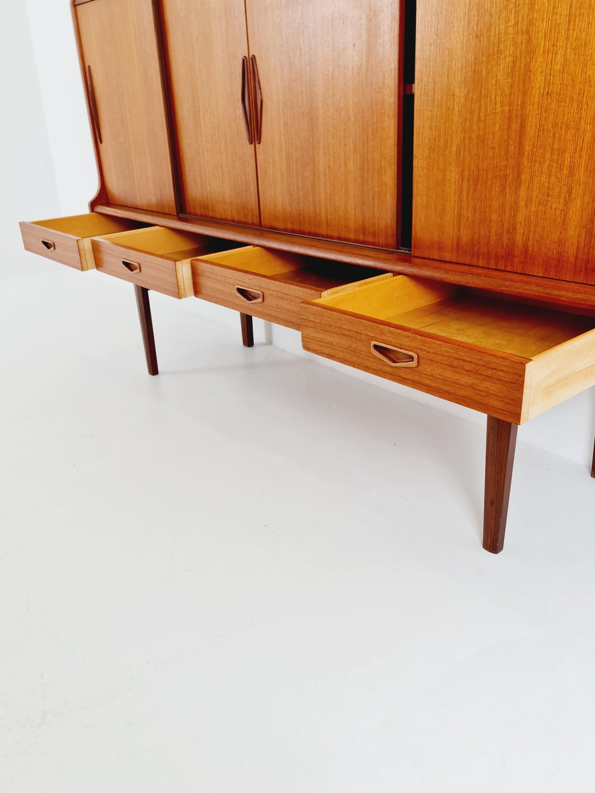 Mid-Century Modern Teak Highboard / Sideboard /Bar 1960s