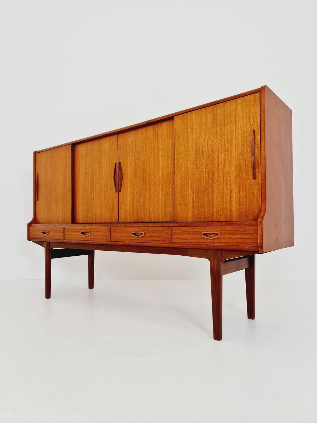 Mid-Century Modern Teak Highboard / Sideboard /Bar 1960s