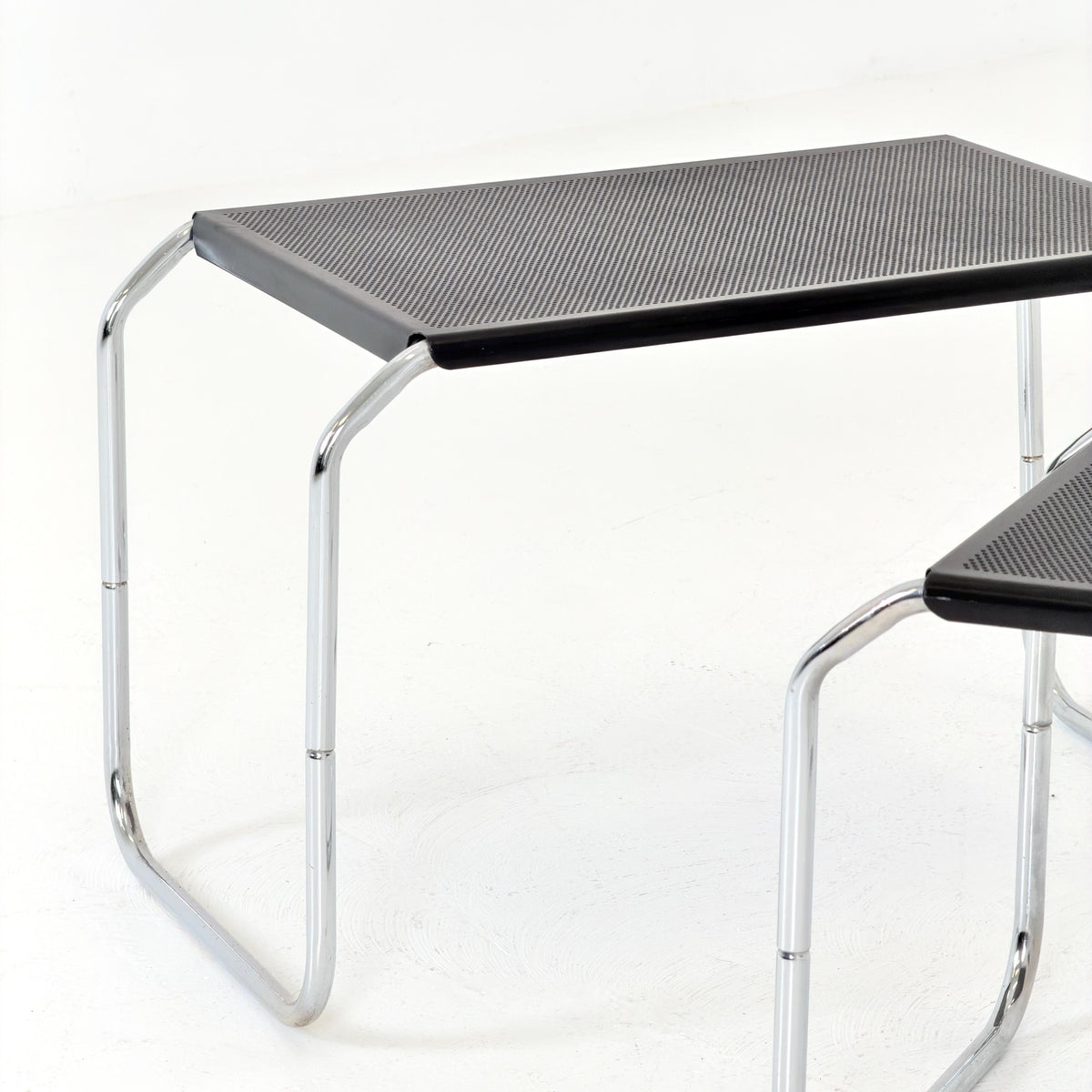 Set of 3 Italian Mid-Century / Bauhaus Style Nesting Tables 1980 Italy