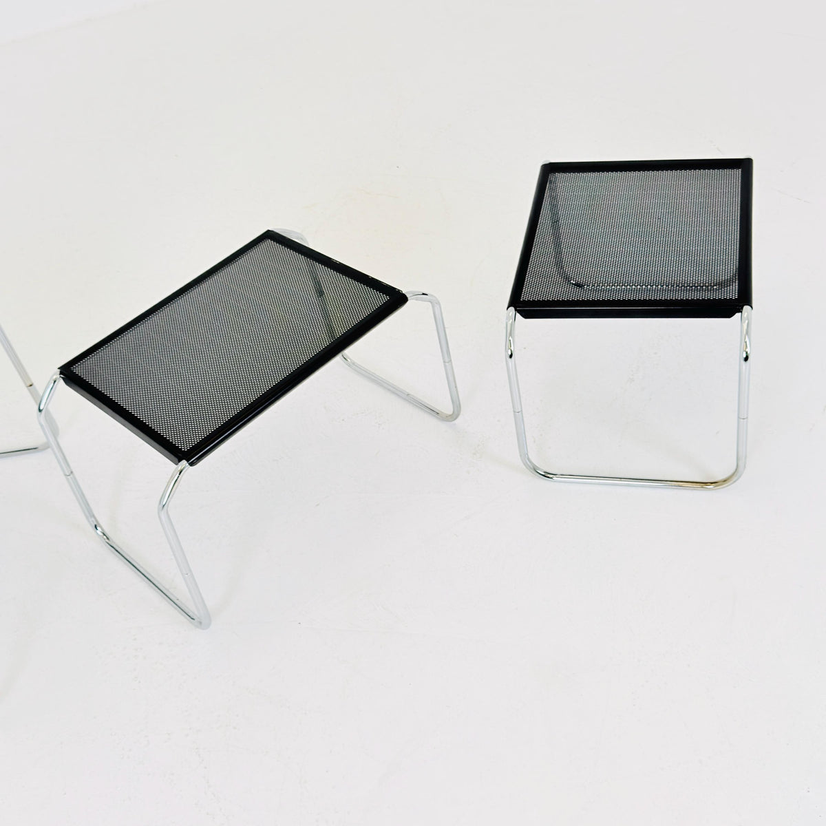 Set of 3 Italian Mid-Century / Bauhaus Style Nesting Tables 1980 Italy
