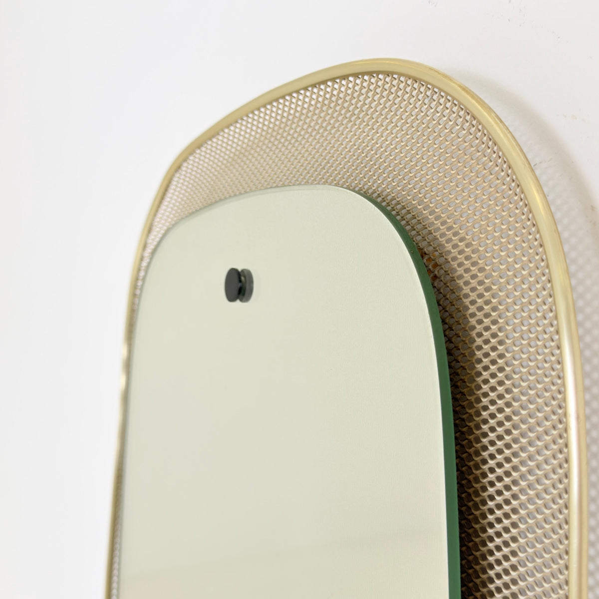 Exceptional Mid-Century Modern Brass Wall Mirror – Germany, 1960s