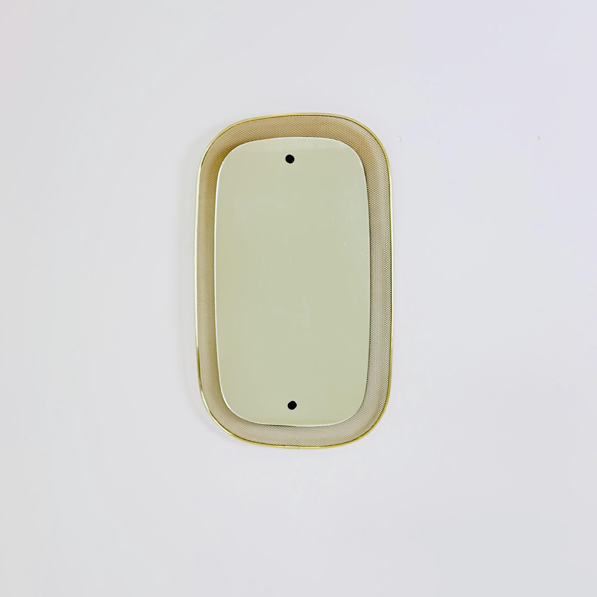 Exceptional Mid-Century Modern Brass Wall Mirror – Germany, 1960s