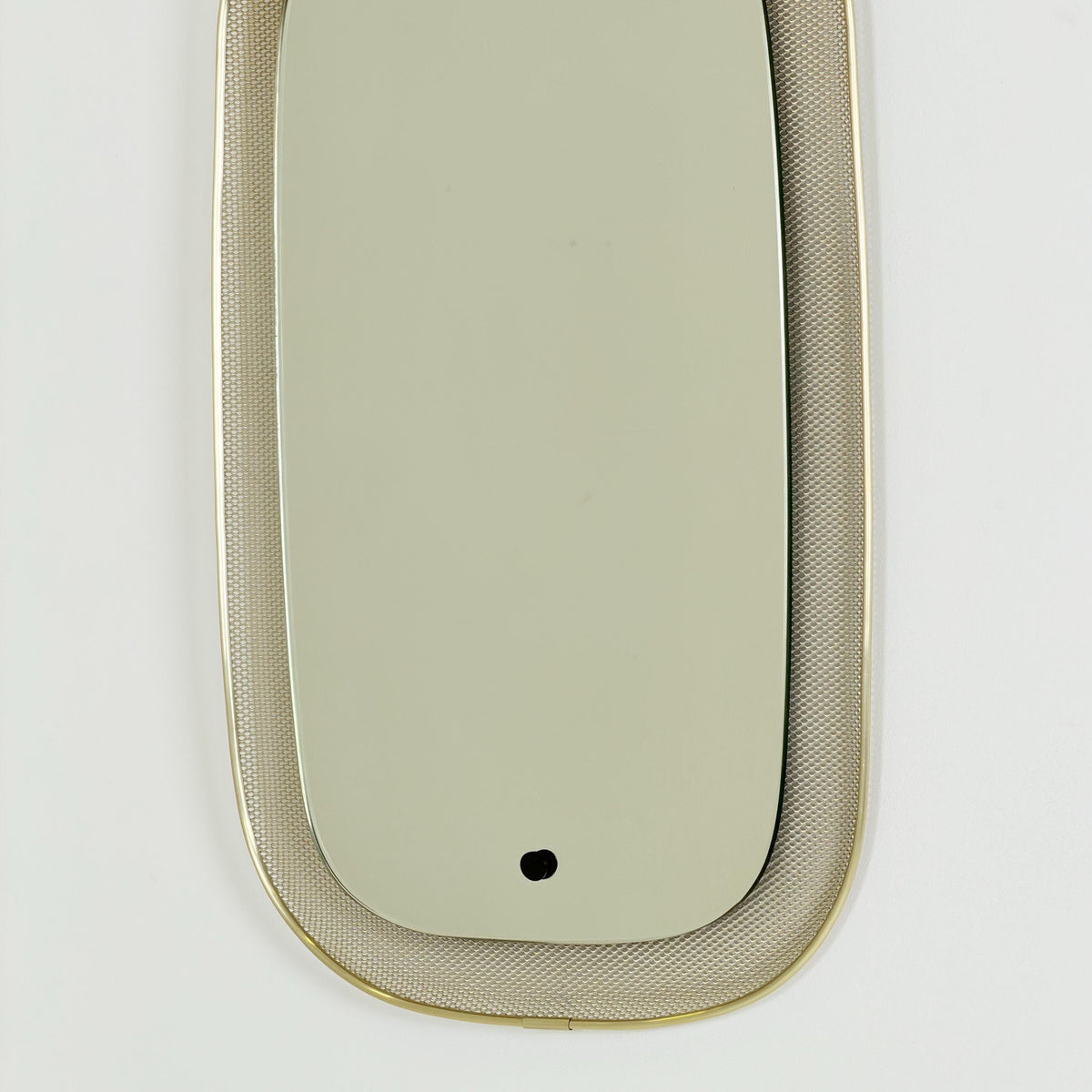 Exceptional Mid-Century Modern Brass Wall Mirror – Germany, 1960s