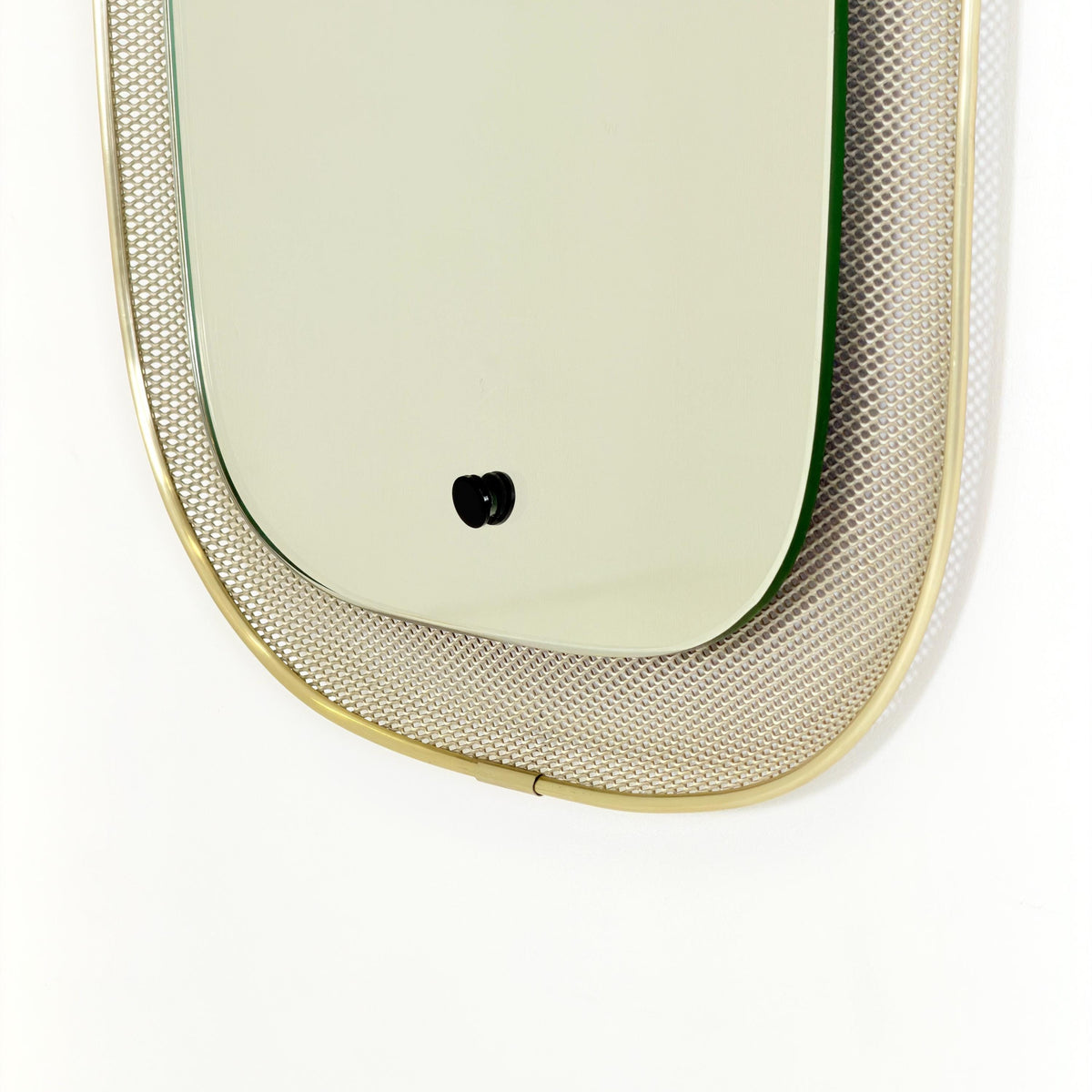 Exceptional Mid-Century Modern Brass Wall Mirror – Germany, 1960s