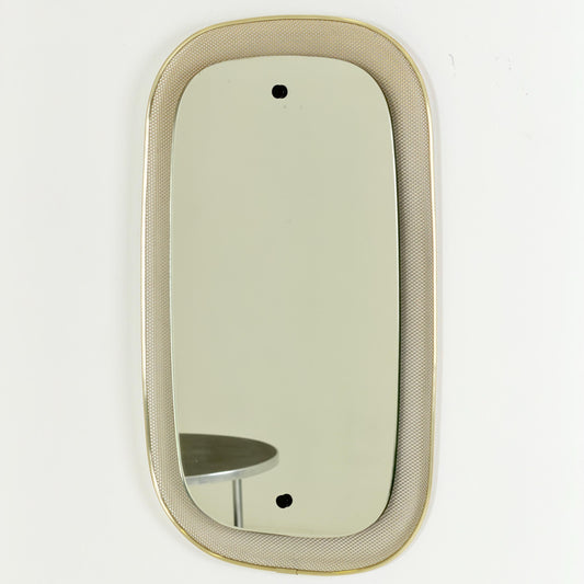 Exceptional Mid-Century Modern Brass Wall Mirror – Germany, 1960s