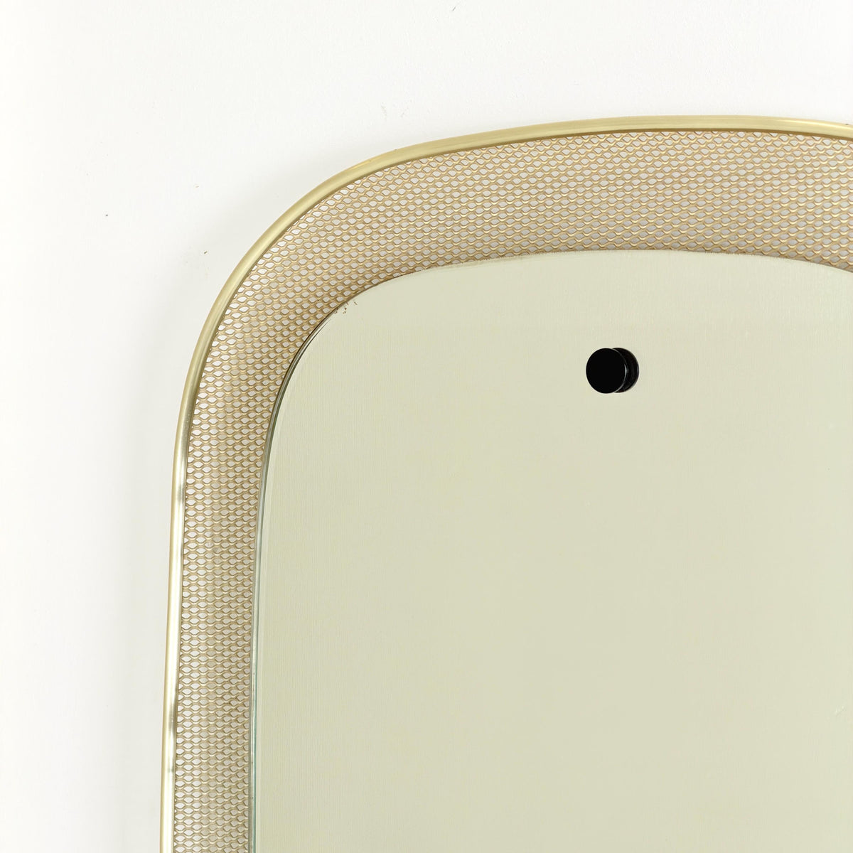 Exceptional Mid-Century Modern Brass Wall Mirror – Germany, 1960s