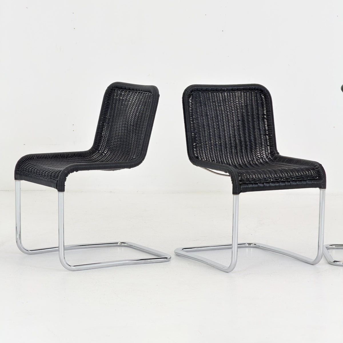 Set of 4 Tecta D41 Cantilever Chairs, Mid Century Bauhaus, Marcel Breuer Style, 1980s Germany