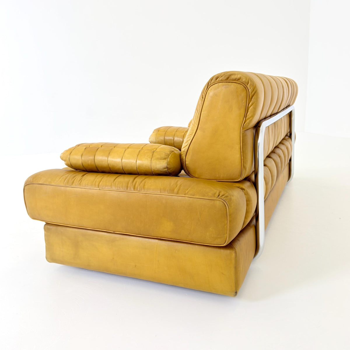 Mid century cognac leather Sofa bed Ds 85 from De Sede Switzerland 1960s