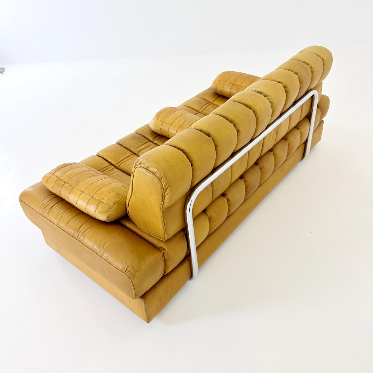 Mid century cognac leather Sofa bed Ds 85 from De Sede Switzerland 1960s