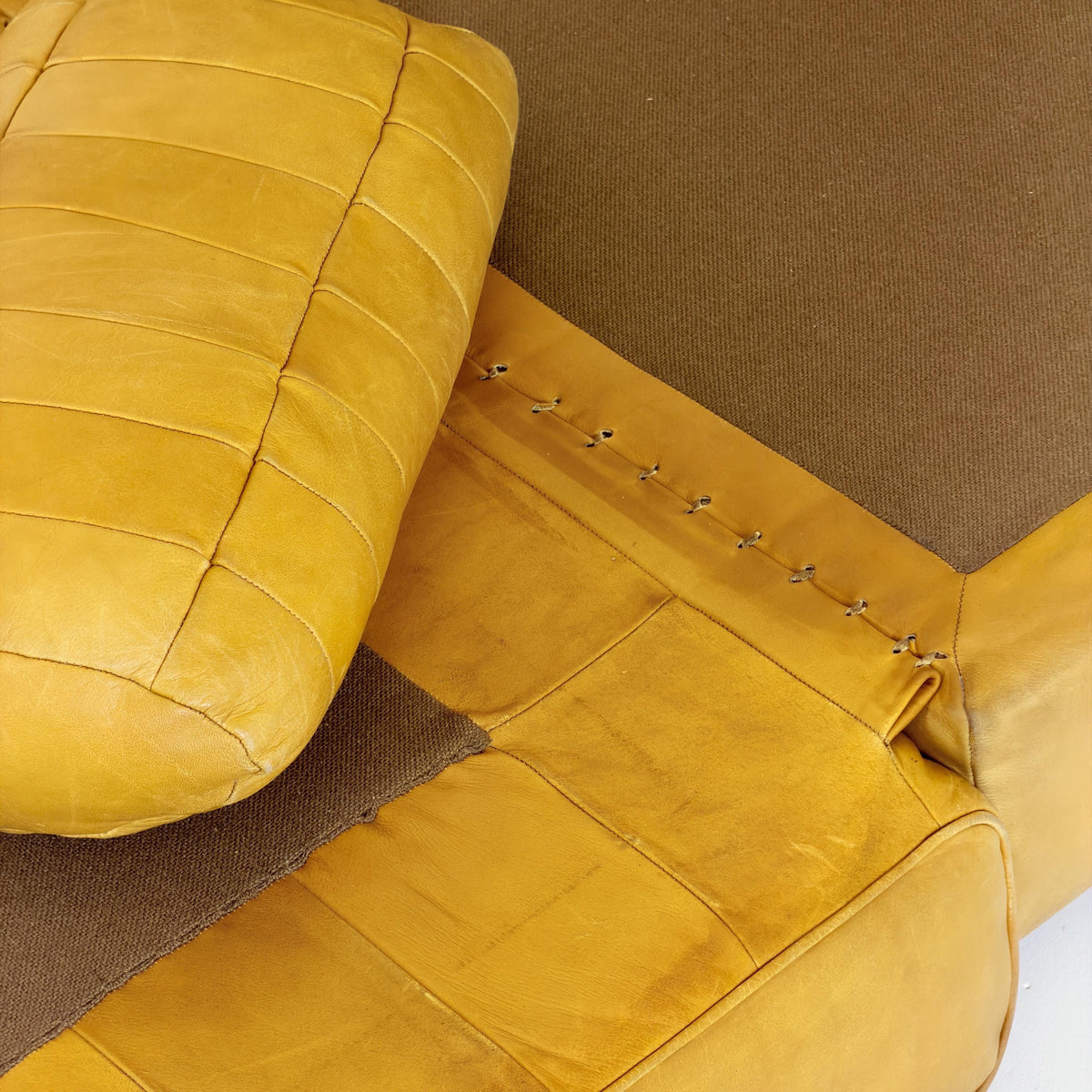 Mid century cognac leather Sofa bed Ds 85 from De Sede Switzerland 1960s