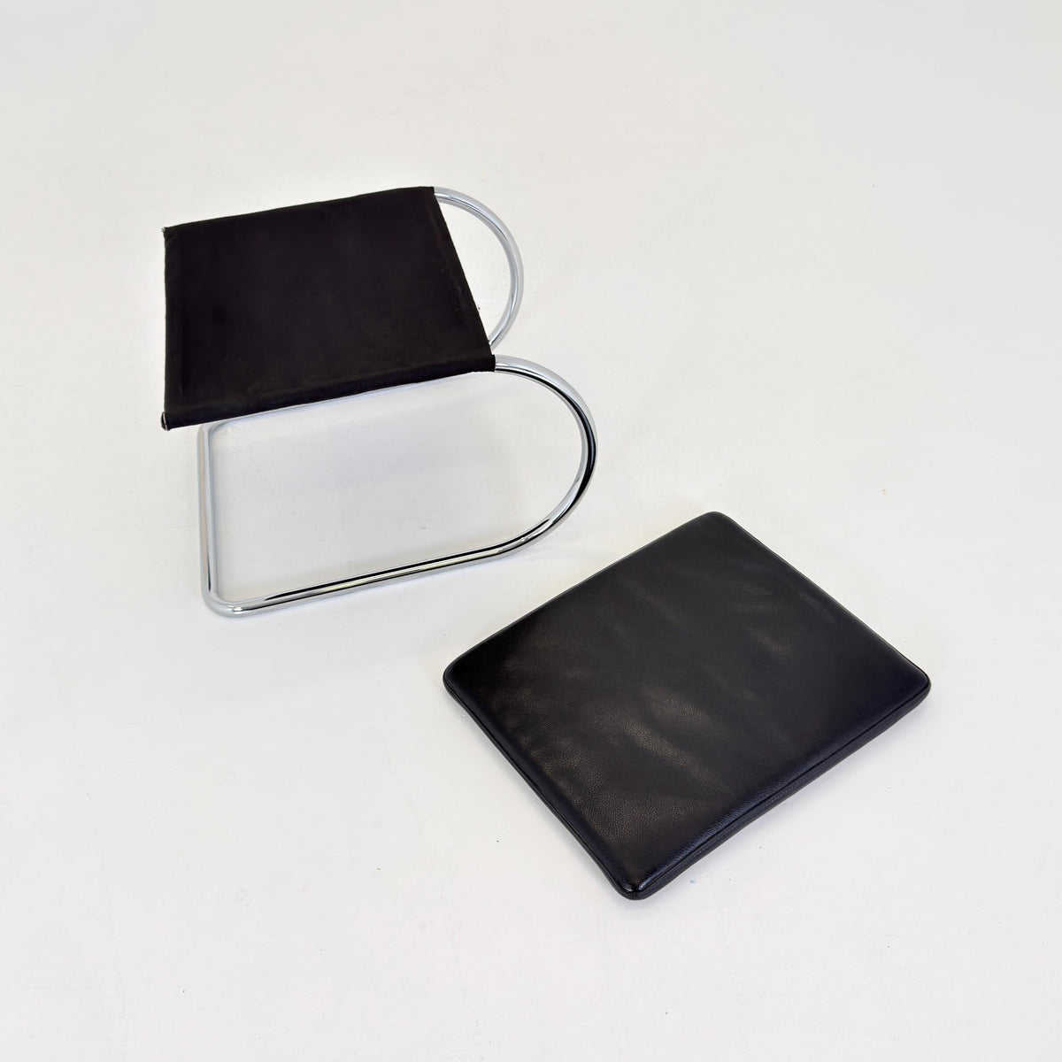 Mid century Bauhaus Tecta C35 Leather Stool by Anton Lorenz, 1980s Germany,