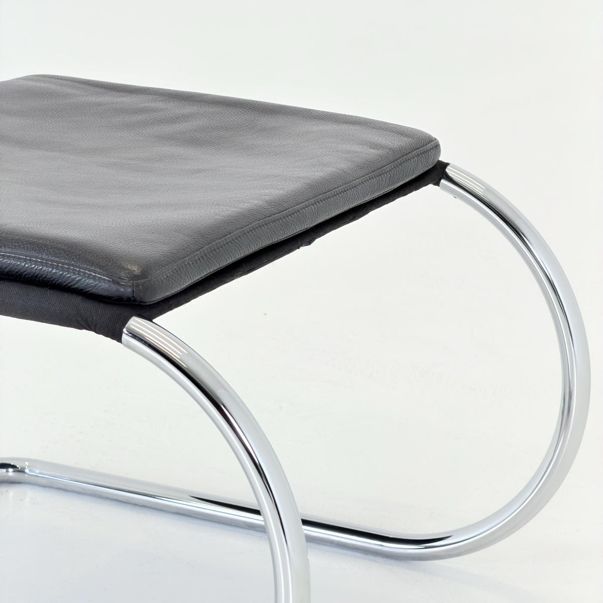 Mid century Bauhaus Tecta C35 Leather Stool by Anton Lorenz, 1980s Germany,