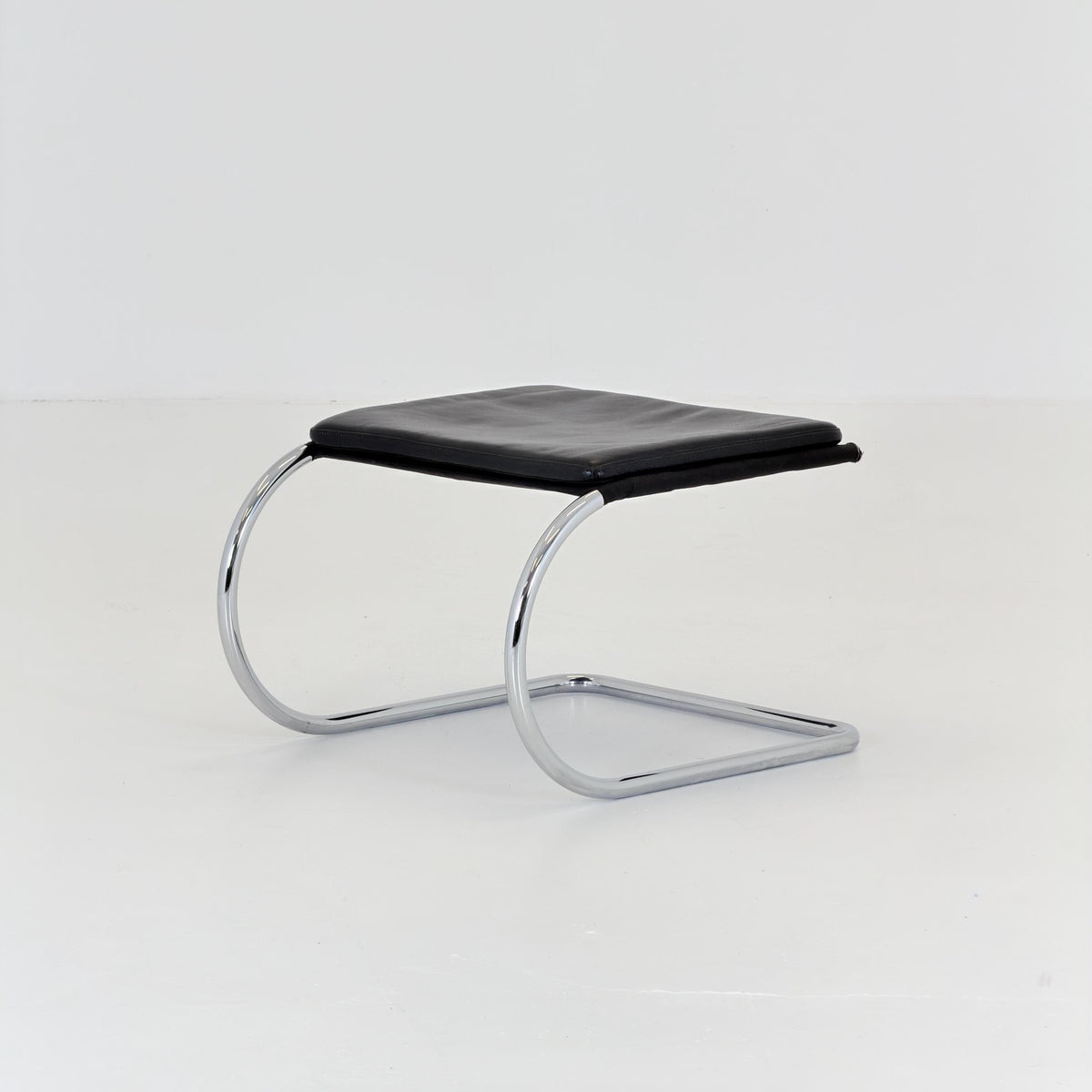 Mid century Bauhaus Tecta C35 Leather Stool by Anton Lorenz, 1980s Germany,