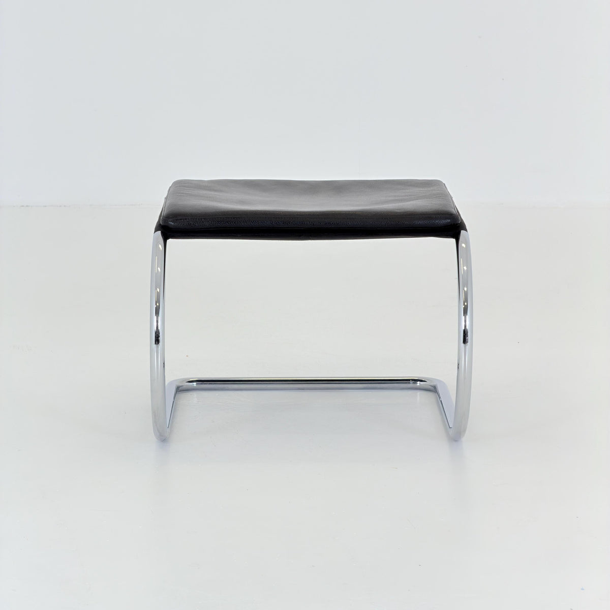 Mid century Bauhaus Tecta C35 Leather Stool by Anton Lorenz, 1980s Germany,