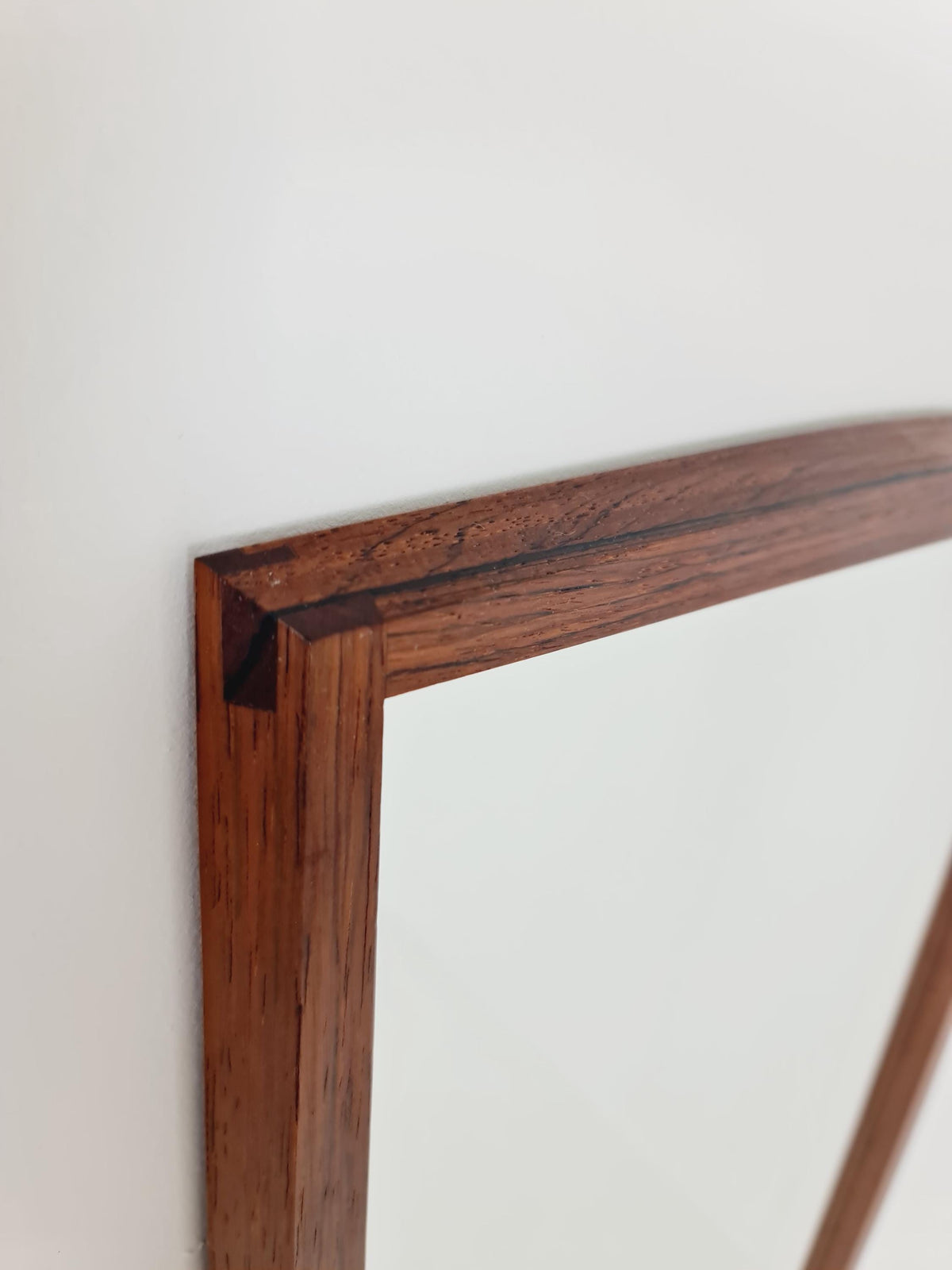 Rosewood Danish mid-century Modern wall-mounted mirror By Jansen Spejle no 603 , 1960s