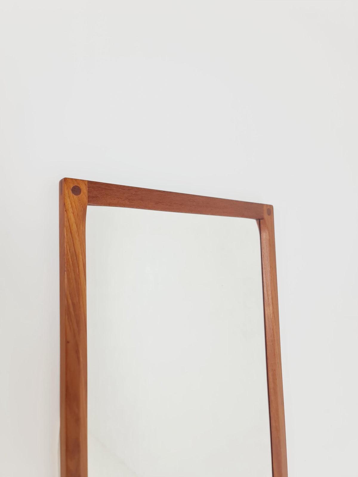 Teak Danish mid-century Modern wall-mounted mirror By Aksel Kjersgaard , 1960s