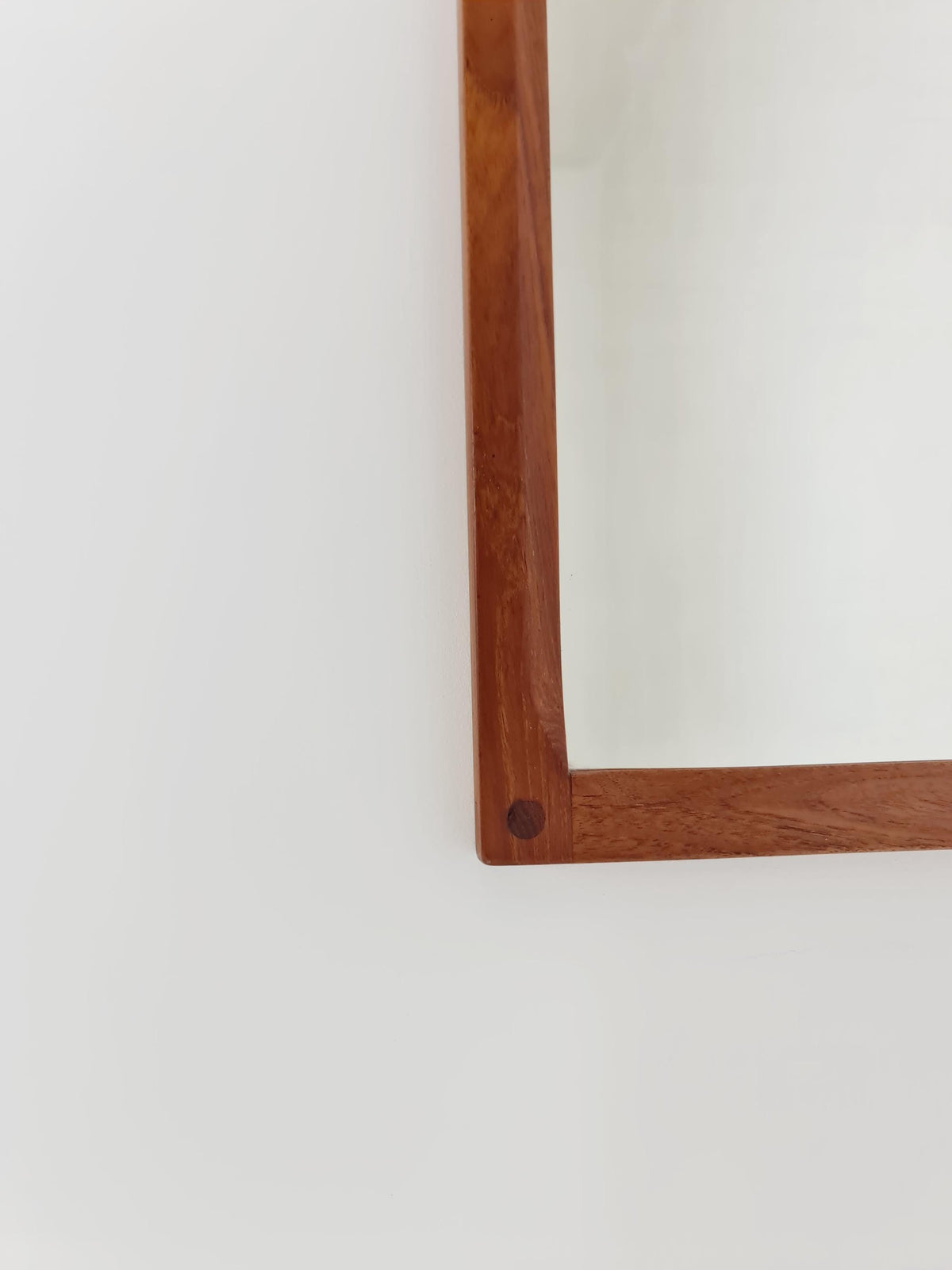 Teak Danish mid-century Modern wall-mounted mirror By Aksel Kjersgaard , 1960s