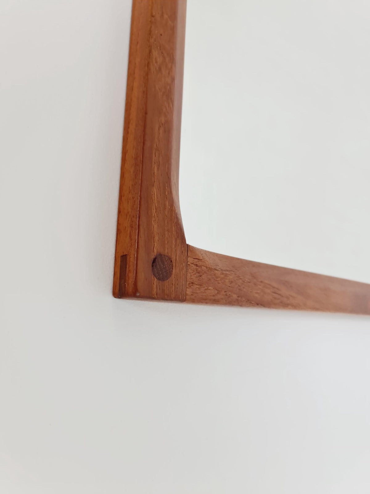 Teak Danish mid-century Modern wall-mounted mirror By Aksel Kjersgaard , 1960s