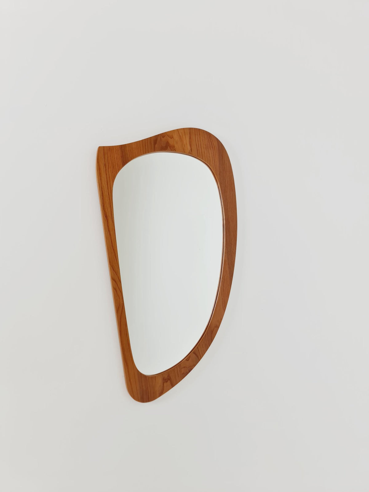 Mid Century asymmetric dansih Original kidney wall mirror from the 60s Rockabilly