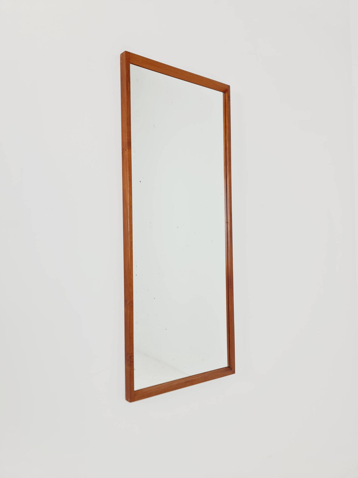 Teak Danish mid-century Modern wall-mounted mirror By Aksel Kjersgaard , 1960s