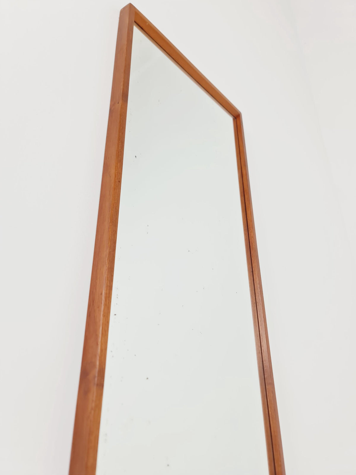 Teak Danish mid-century Modern wall-mounted mirror By Aksel Kjersgaard , 1960s