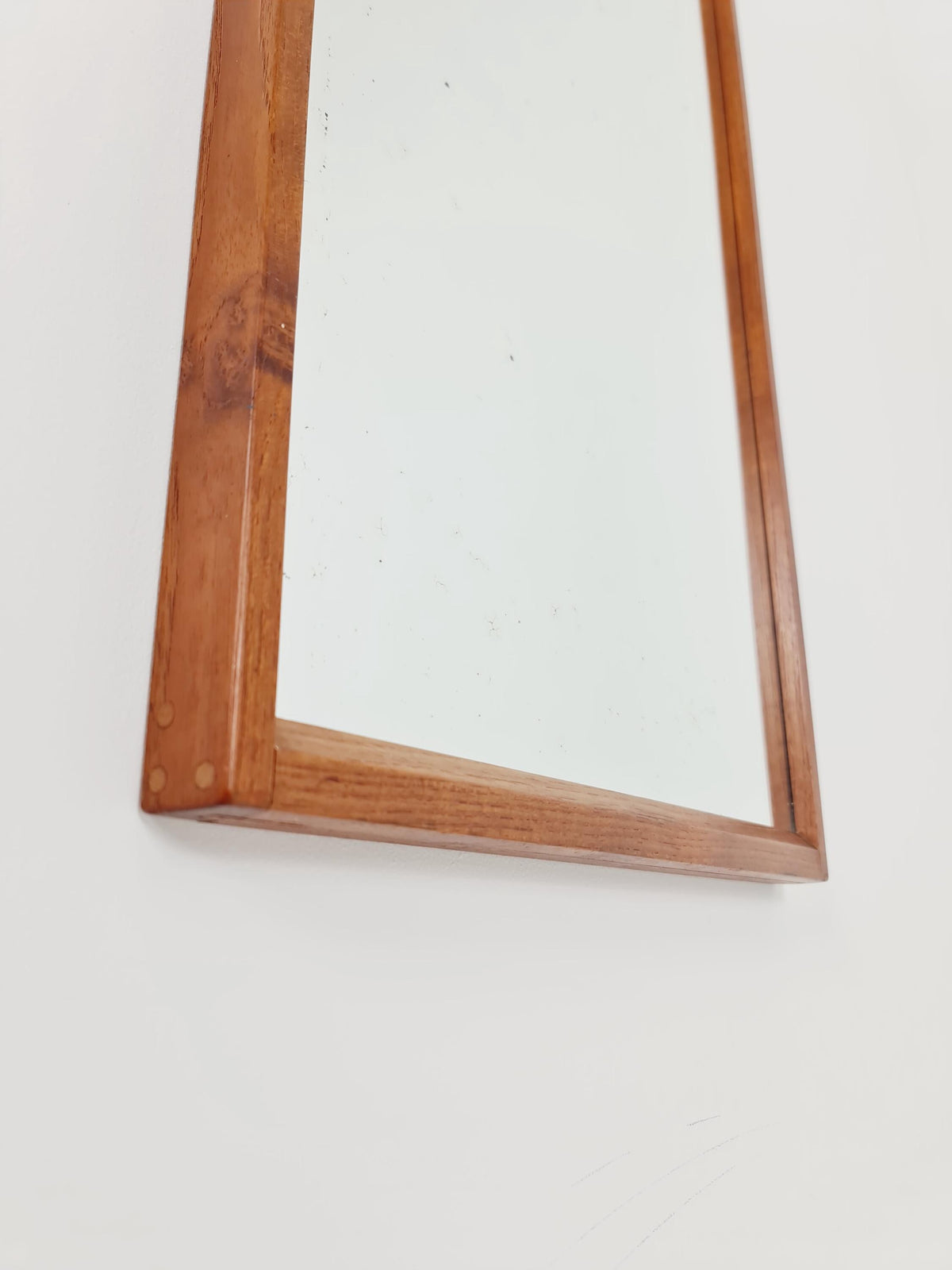 Teak Danish mid-century Modern wall-mounted mirror By Aksel Kjersgaard , 1960s