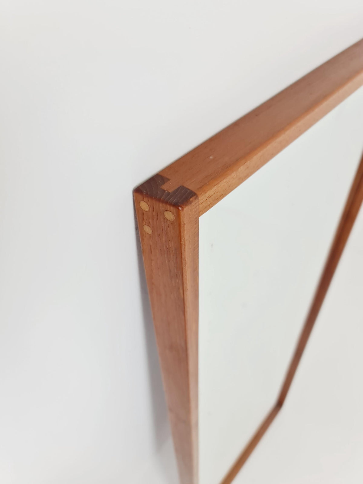 Teak Danish mid-century Modern wall-mounted mirror By Aksel Kjersgaard , 1960s