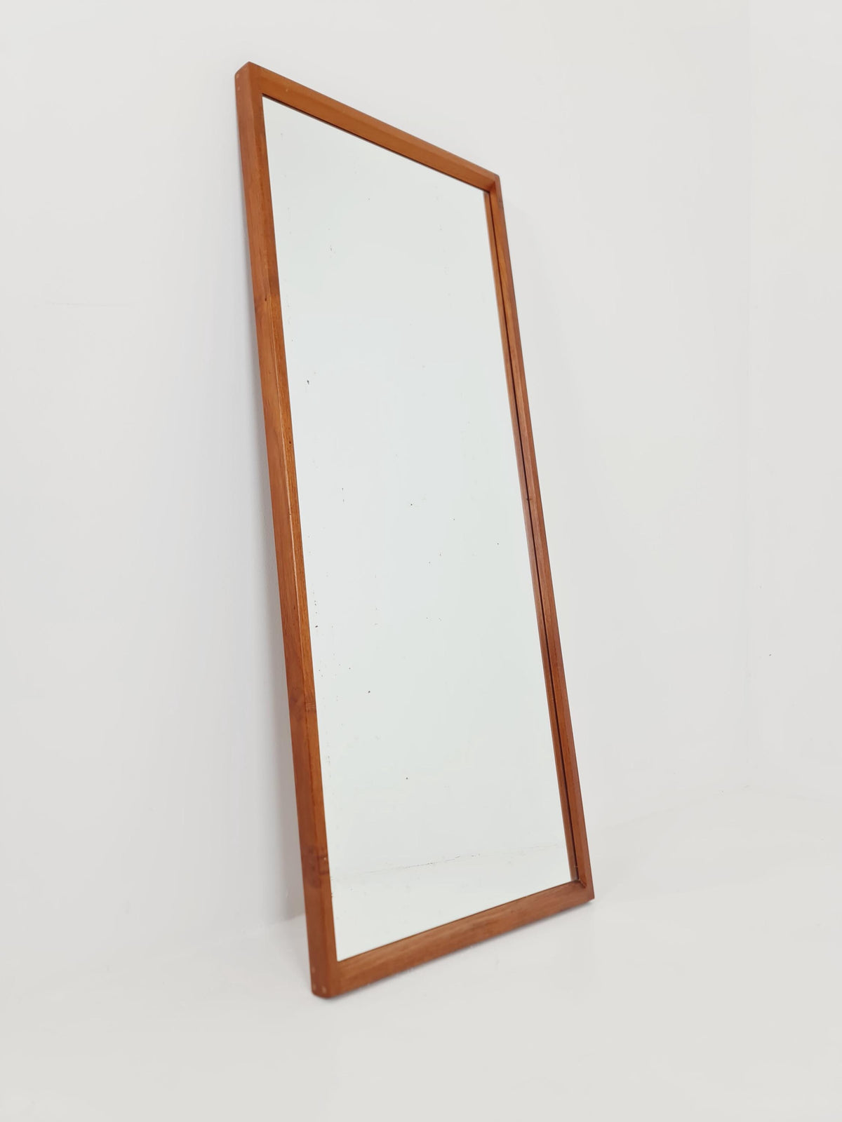 Teak Danish mid-century Modern wall-mounted mirror By Aksel Kjersgaard , 1960s