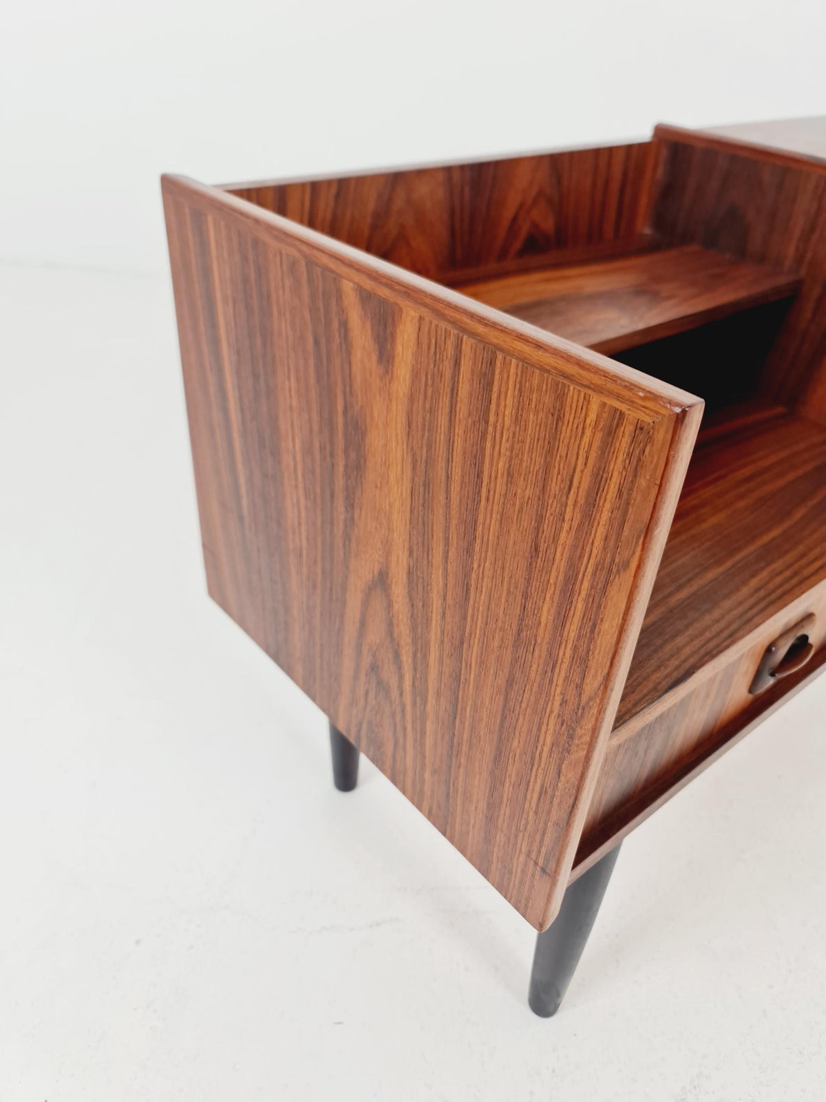 Mid-Century Modern Rosewood Entryway Console Table & Drawer Unit | Danish Design Telephone Bench 1960s