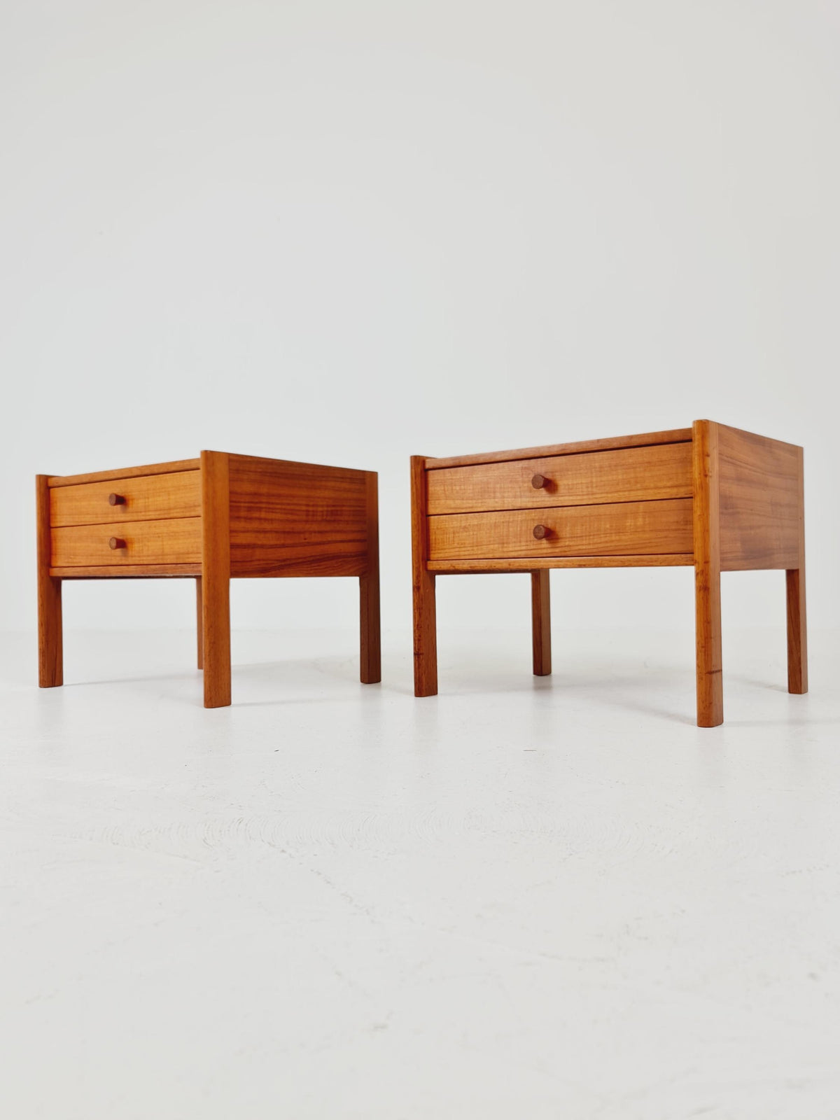 Mid century Danish teak side tables/ Bedside tables/ Nightstands, Denmark, 1960s, set of 2