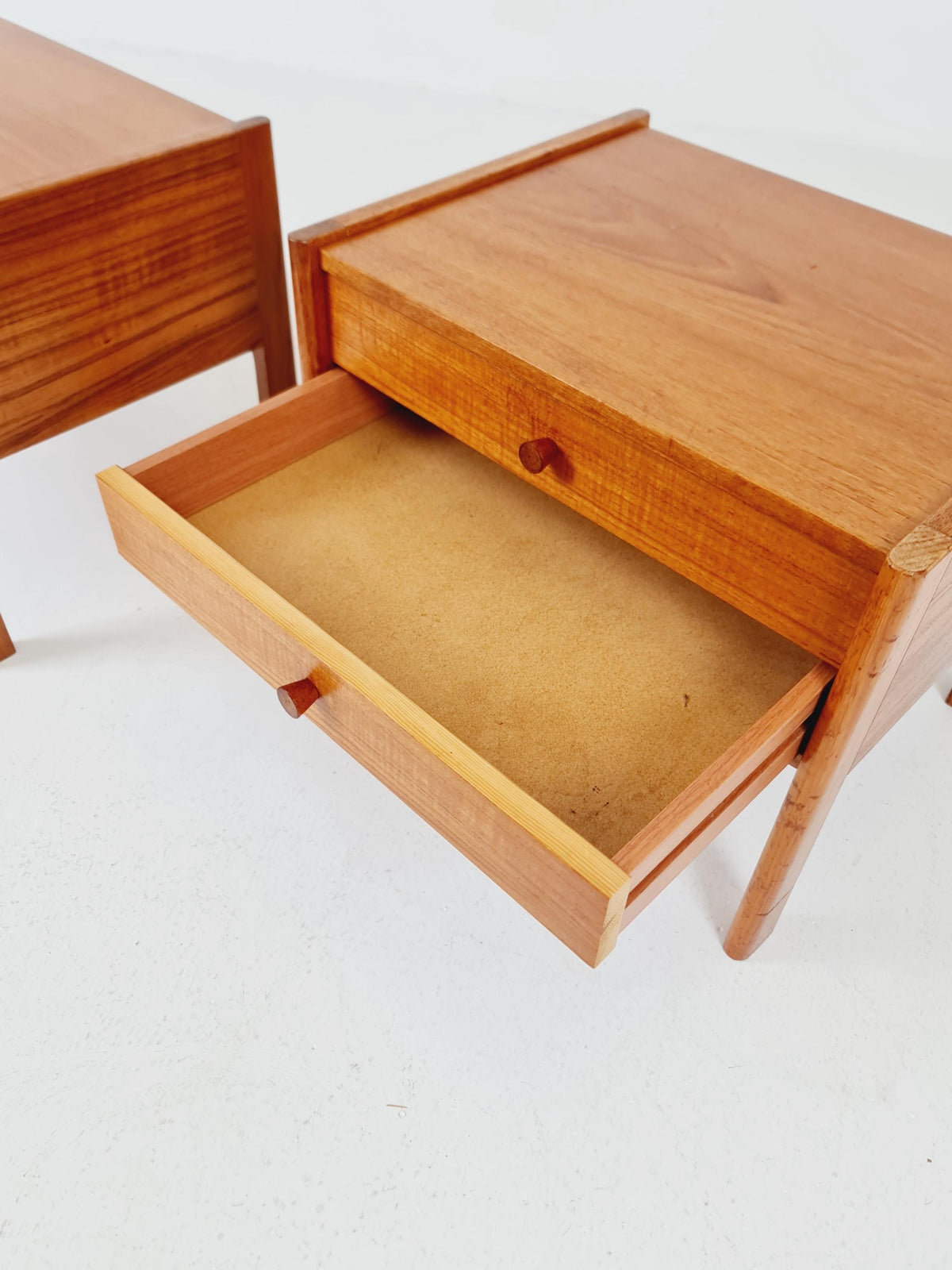 Mid century Danish teak side tables/ Bedside tables/ Nightstands, Denmark, 1960s, set of 2