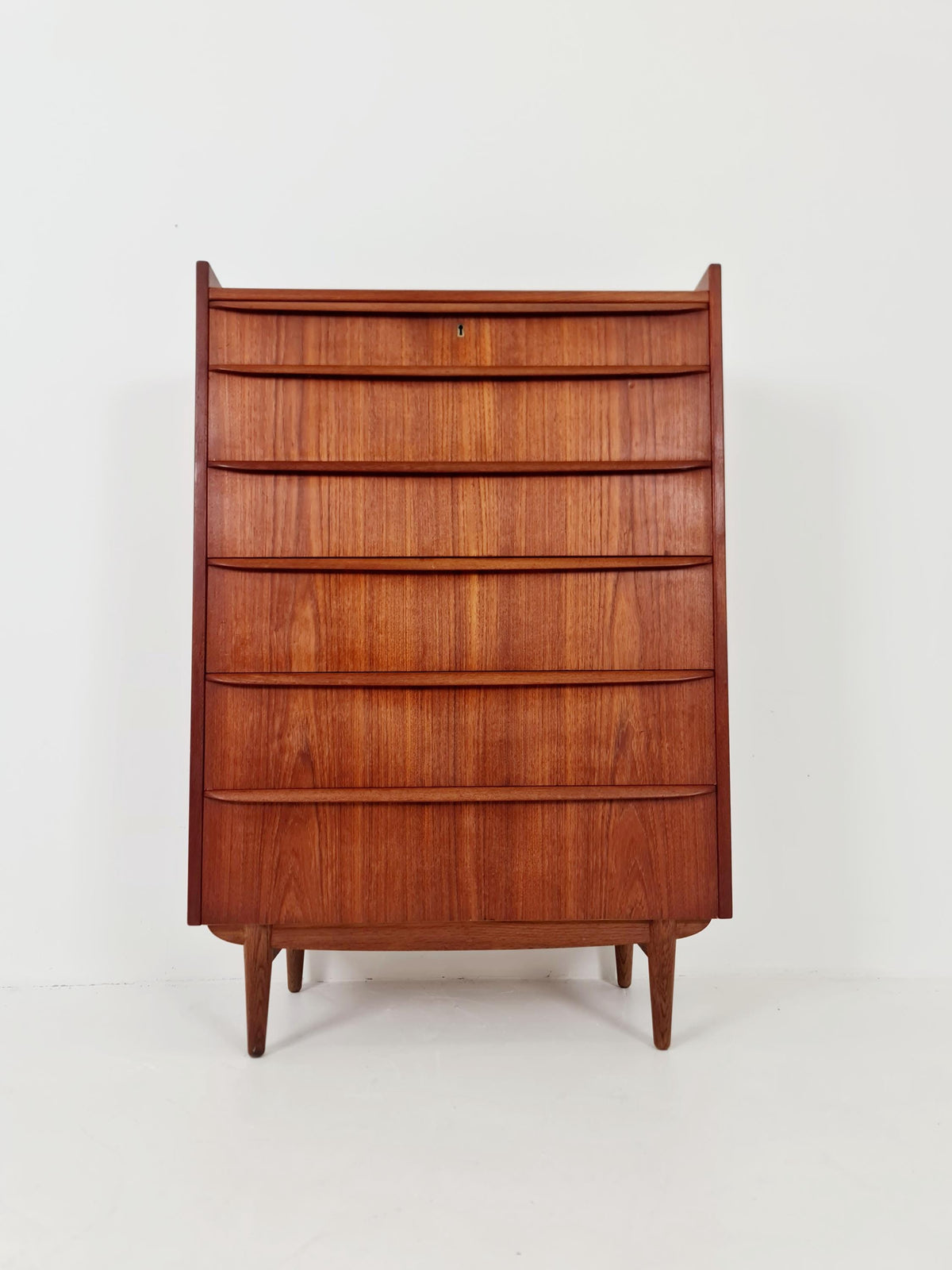 Midcentury danish design chest of drawers tallboy 1960s