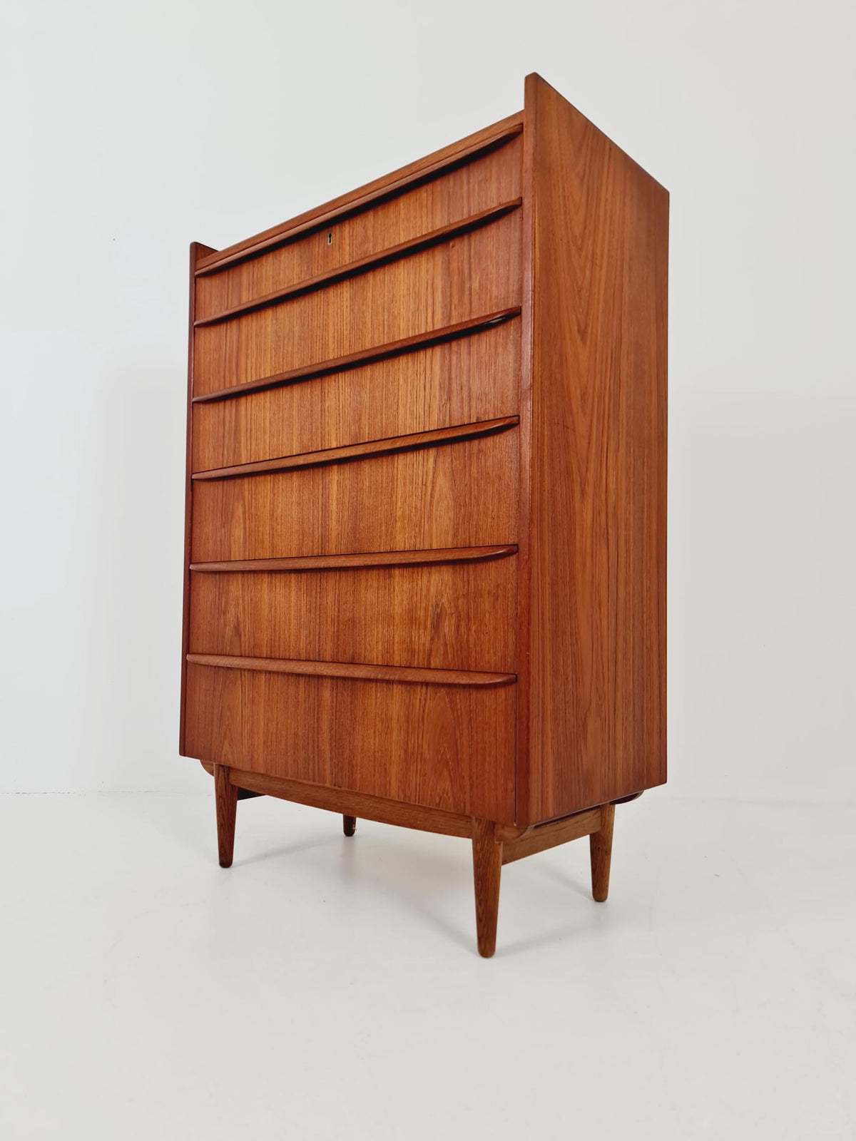 Midcentury danish design chest of drawers tallboy 1960s