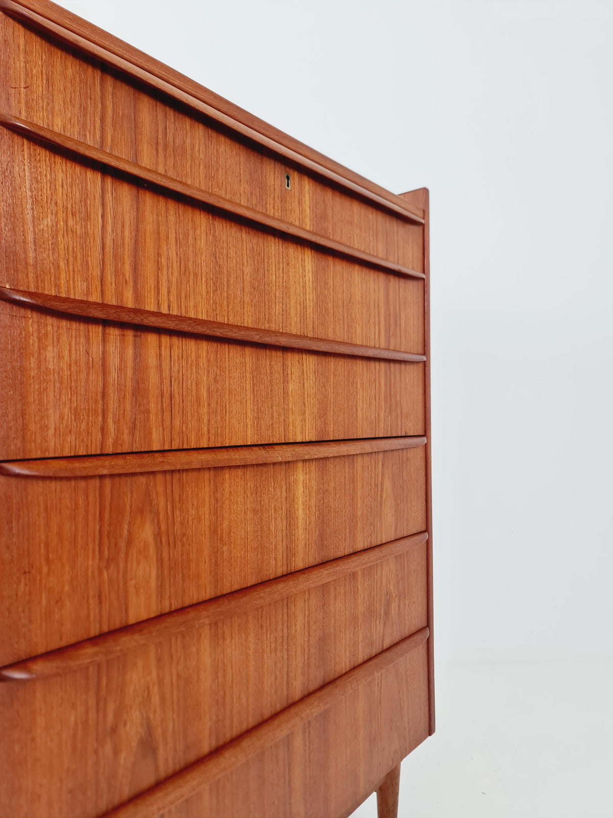 Midcentury danish design chest of drawers tallboy 1960s