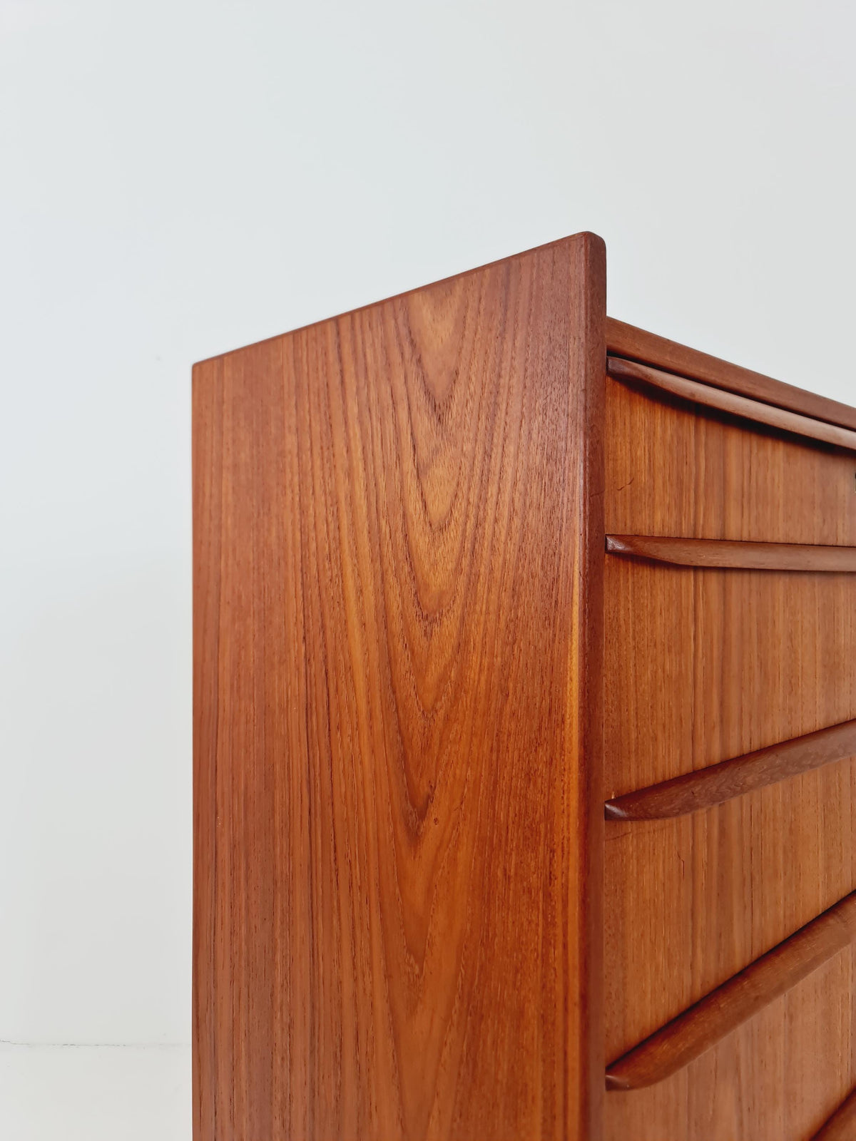 Midcentury danish design chest of drawers tallboy 1960s