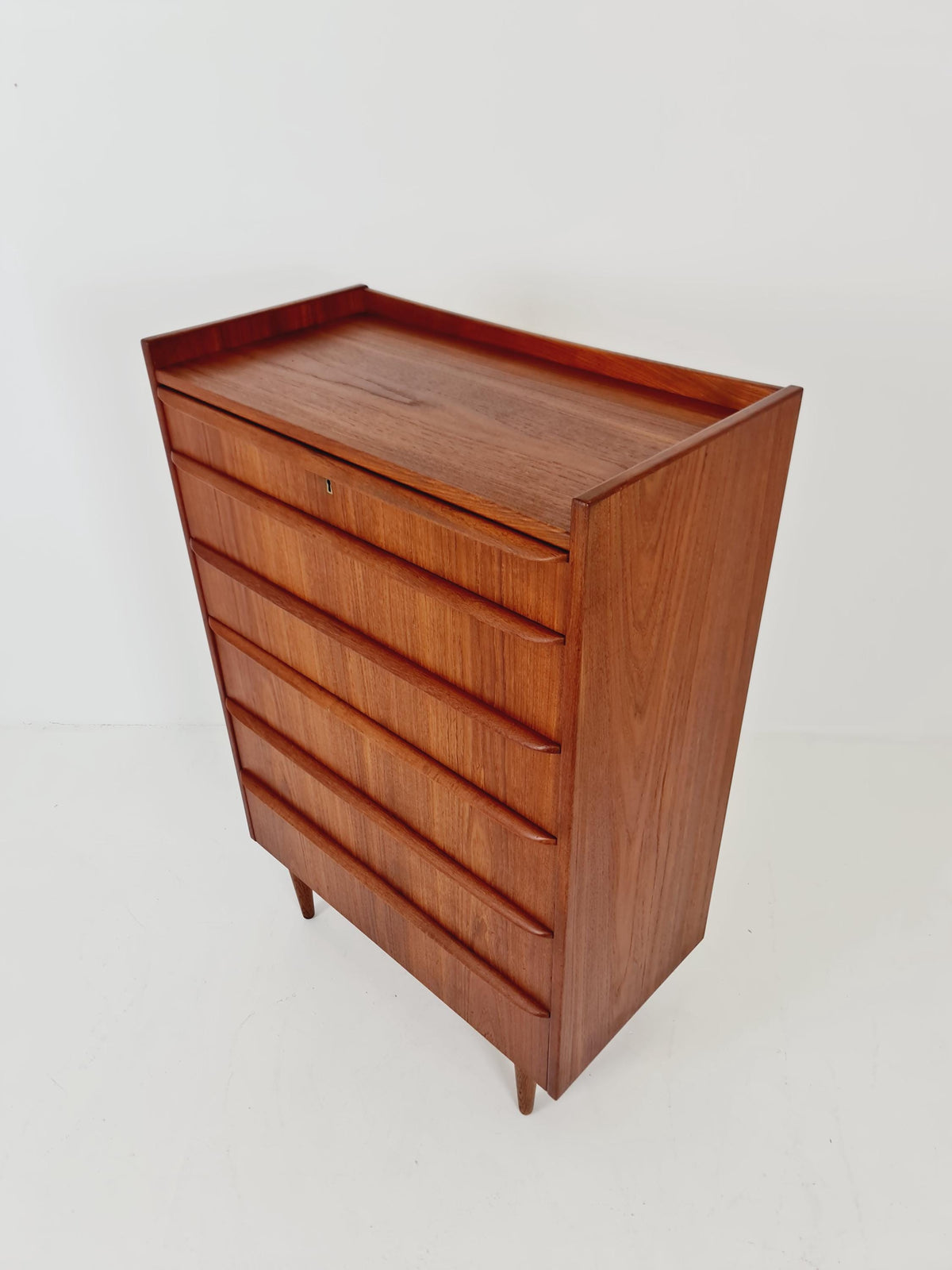 Midcentury danish design chest of drawers tallboy 1960s
