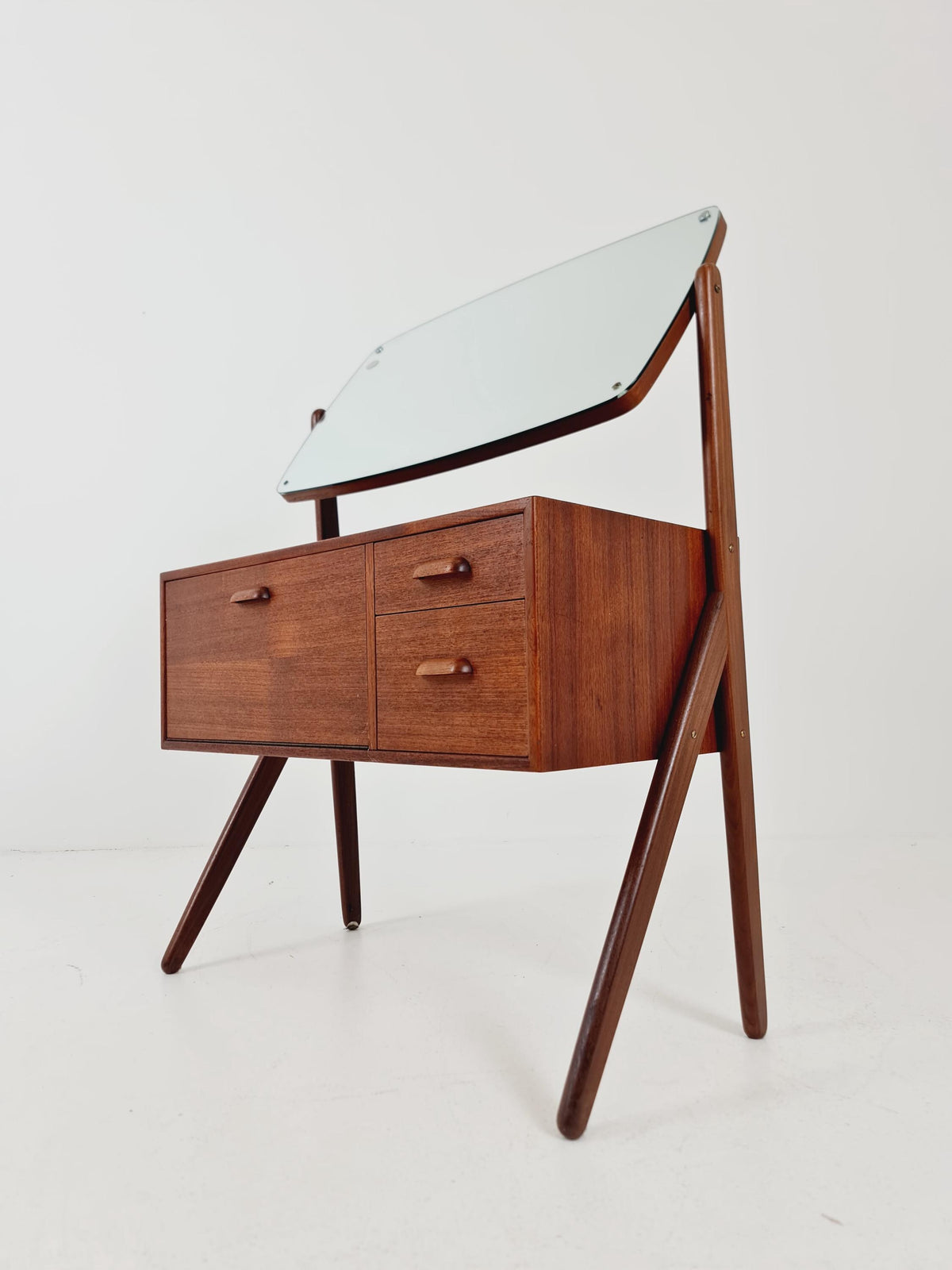 Rare Mid Century Modern Danish Teak vanity table/ make up table by Olhom Möbelfabrik , 1960
