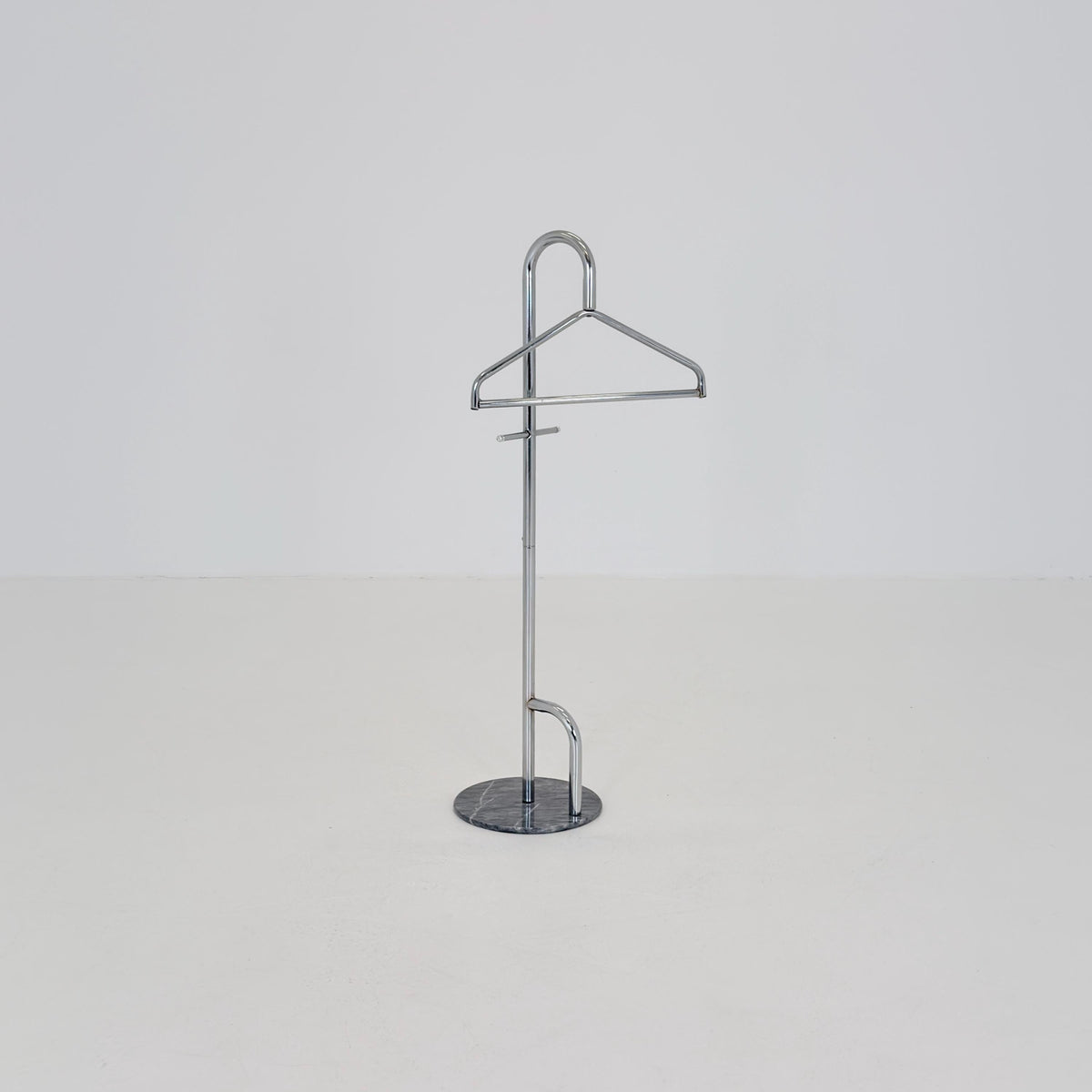 Mid century Bauhaus Chrome Valet Stand with Marble Base, 1980s Germany