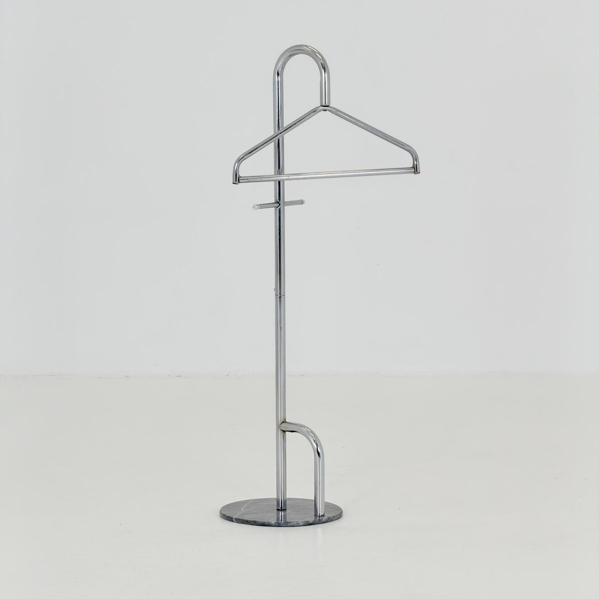 Mid century Bauhaus Chrome Valet Stand with Marble Base, 1980s Germany