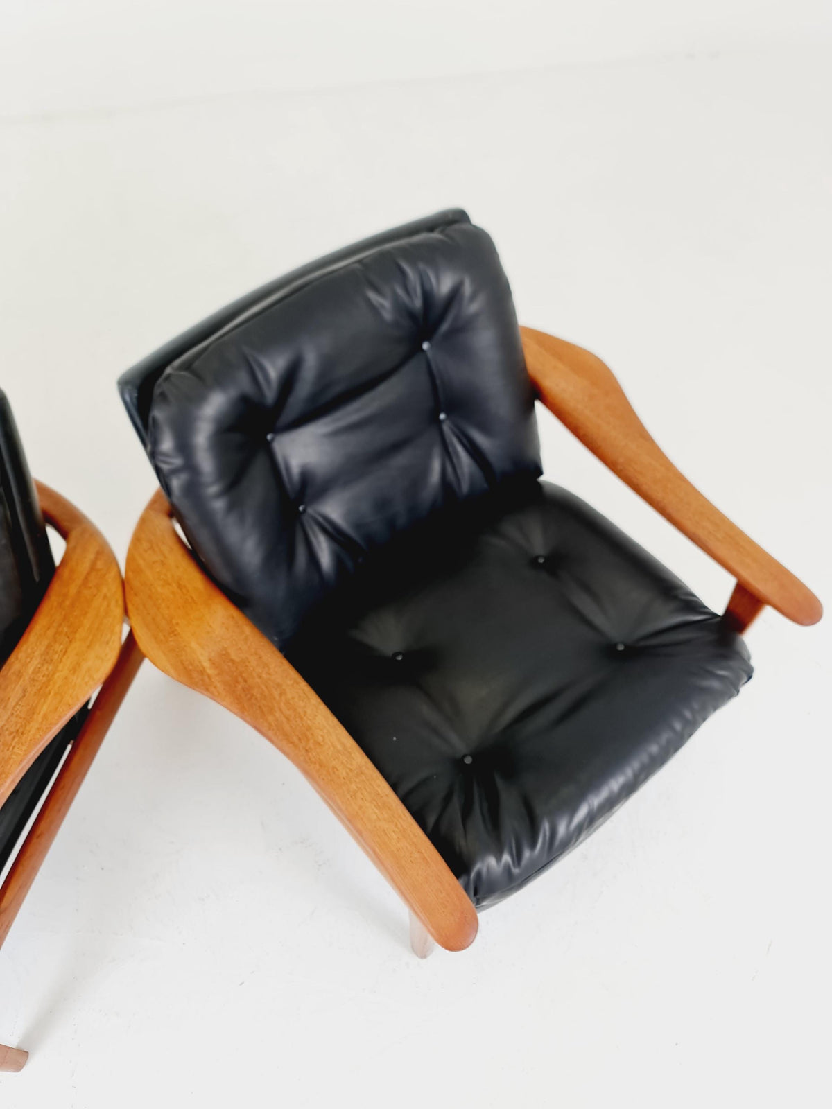 Ultra Rare Mid century easy lounge chairs Denmark 1960s, Set of 2