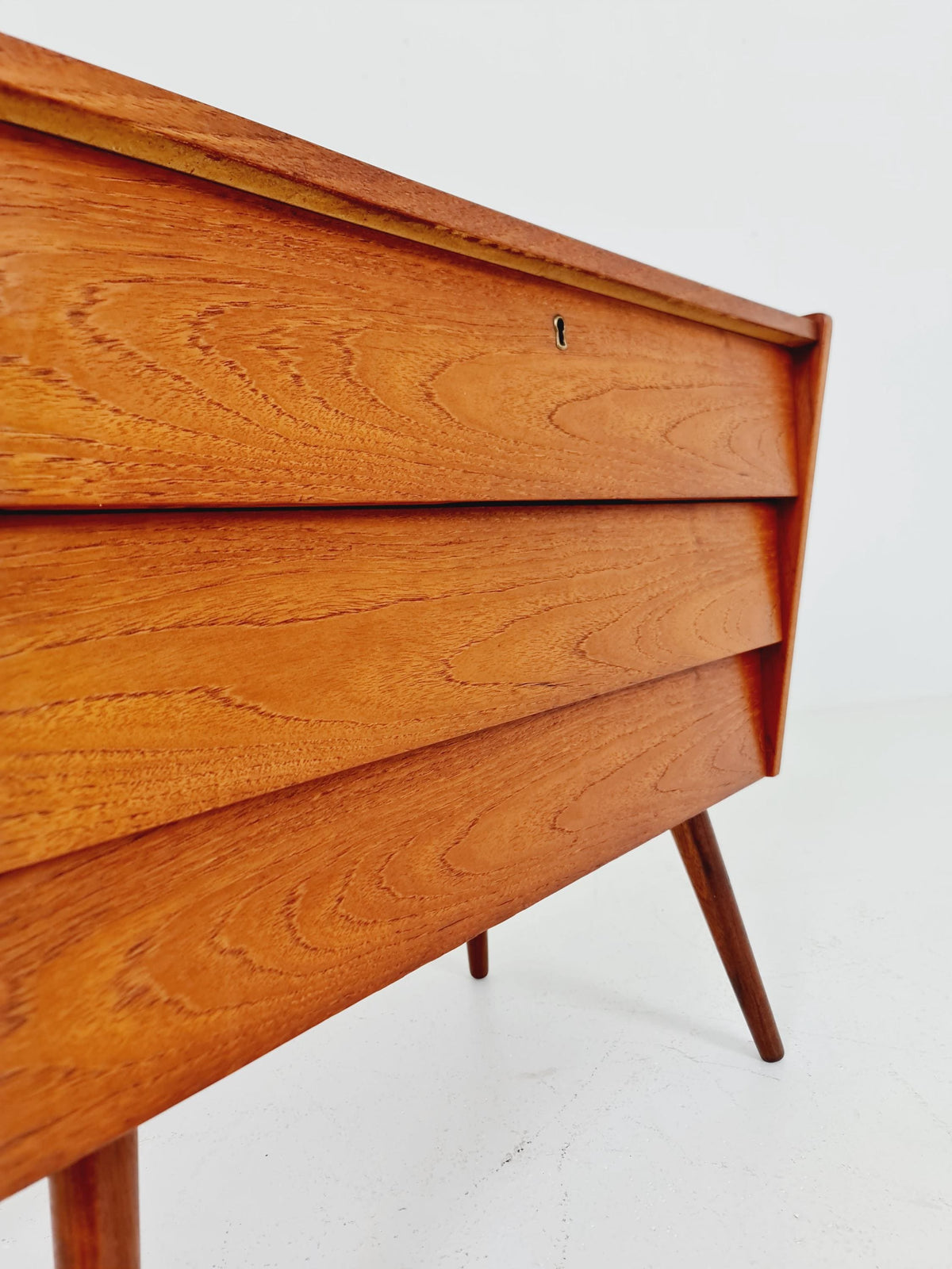 Rare Midcentury German Teak chest of drawers / 3 drawers cabinet by Boehme , 1960s