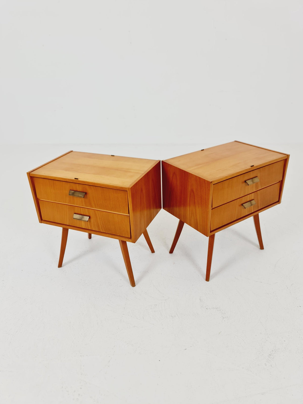 German Mid century nightstands/ bedside tables BY WK Möbel , 1960s Set of 2