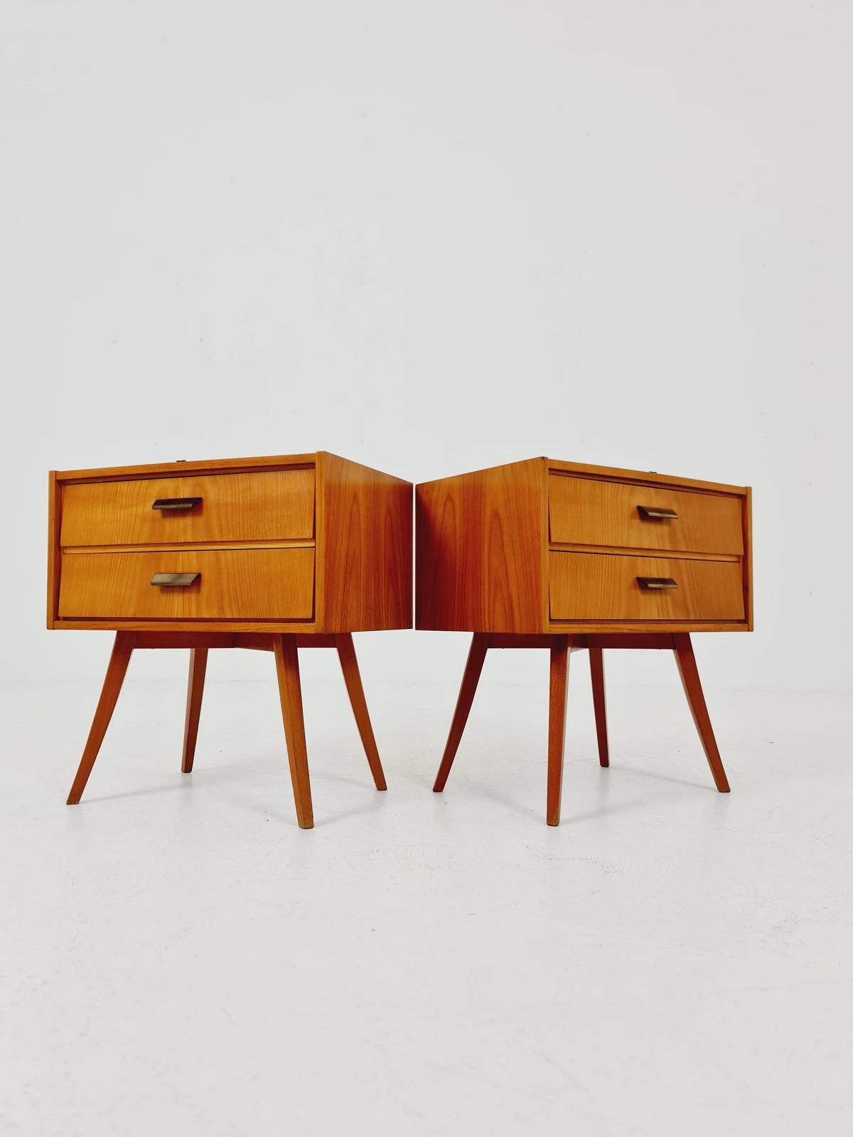 German Mid century nightstands/ bedside tables BY WK Möbel , 1960s Set of 2