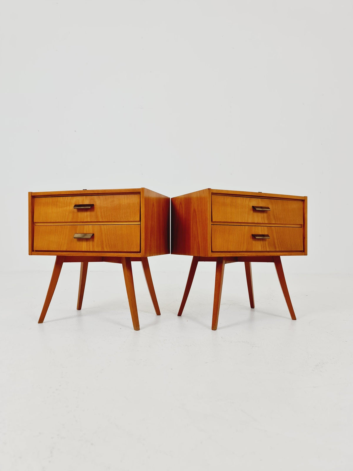 German Mid century nightstands/ bedside tables BY WK Möbel , 1960s Set of 2