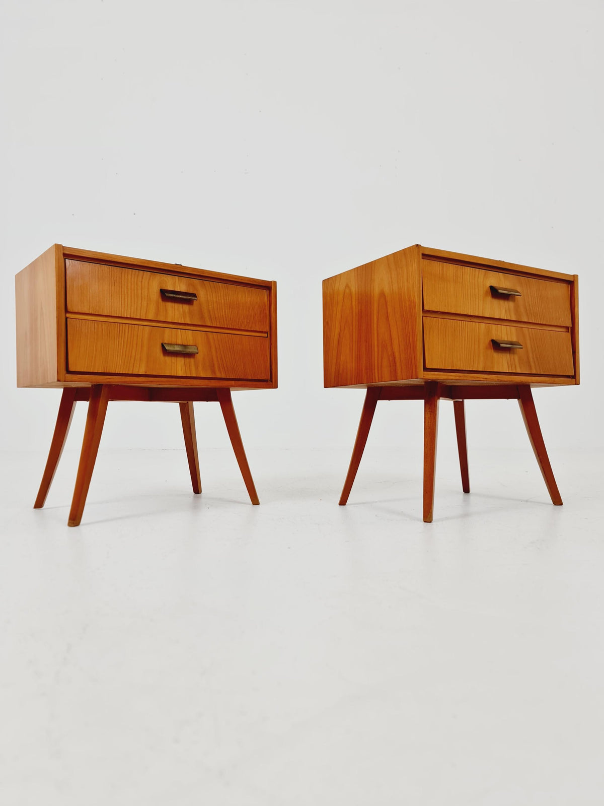 German Mid century nightstands/ bedside tables BY WK Möbel , 1960s Set of 2