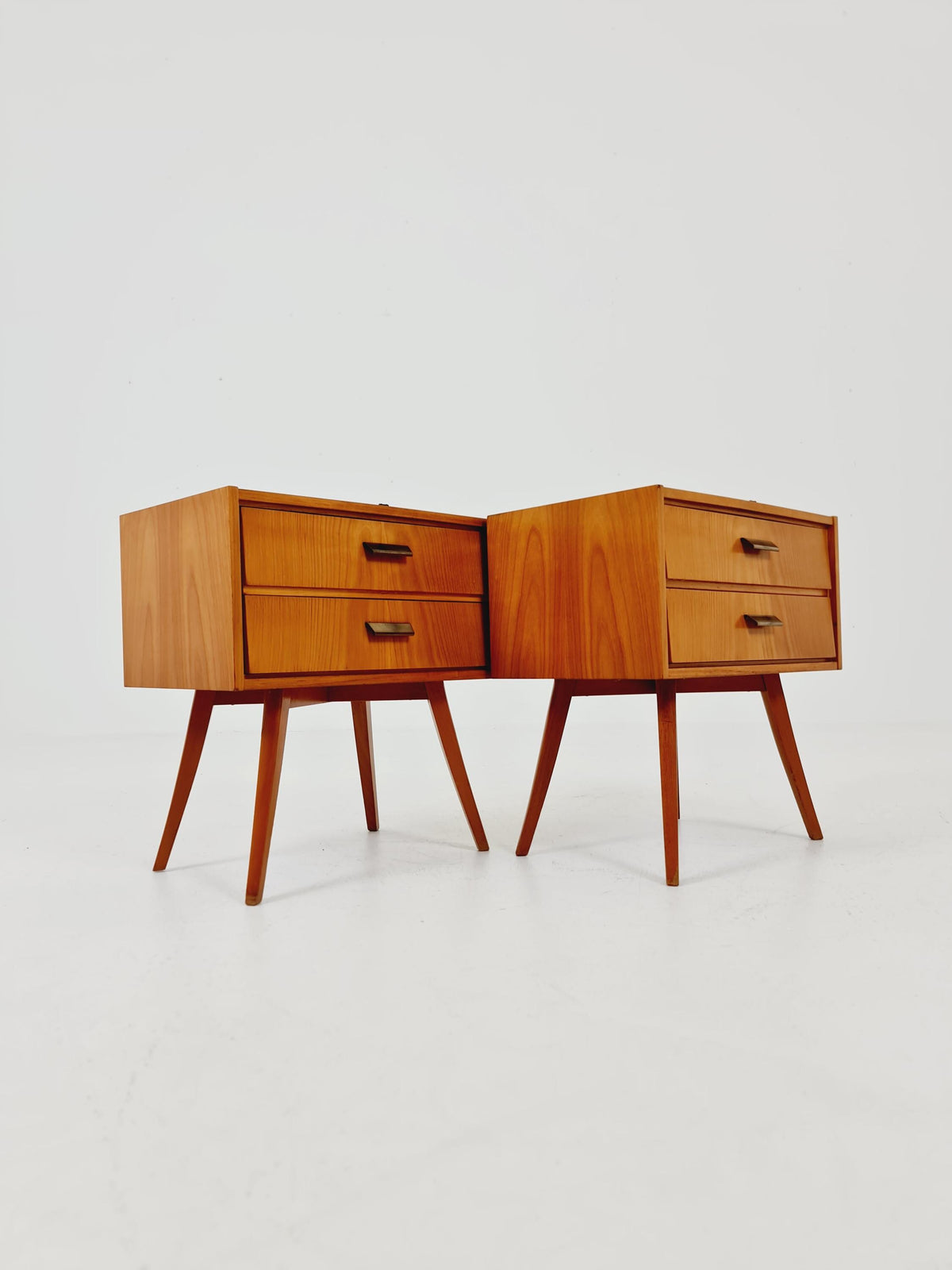 German Mid century nightstands/ bedside tables BY WK Möbel , 1960s Set of 2