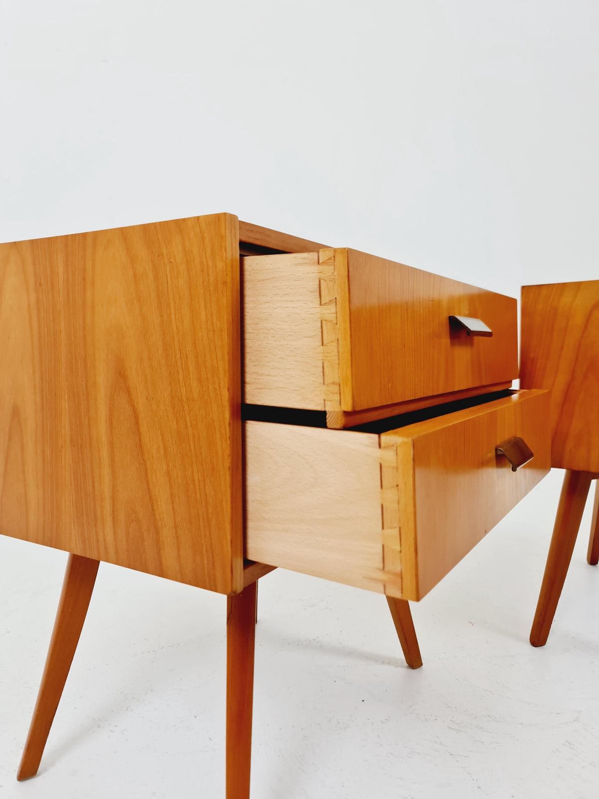 German Mid century nightstands/ bedside tables BY WK Möbel , 1960s Set of 2