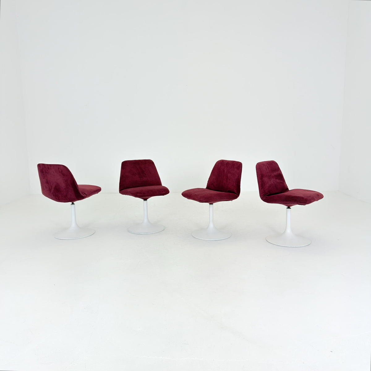 Set of 4 Vintage Vinga Tulip Dining Chairs, Space Age Design, Germany 1970s